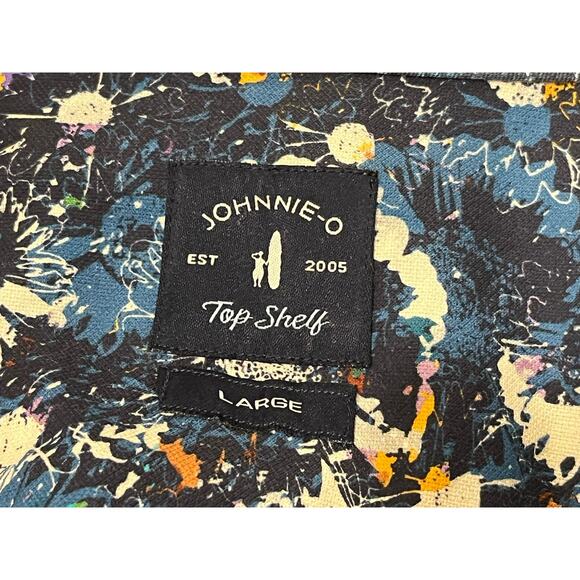 Johnnie O Polo Shirt Large L Floral Short Sleeve Hawaiian Aloha EUC $119 SOFT!! - Picture 5 of 5